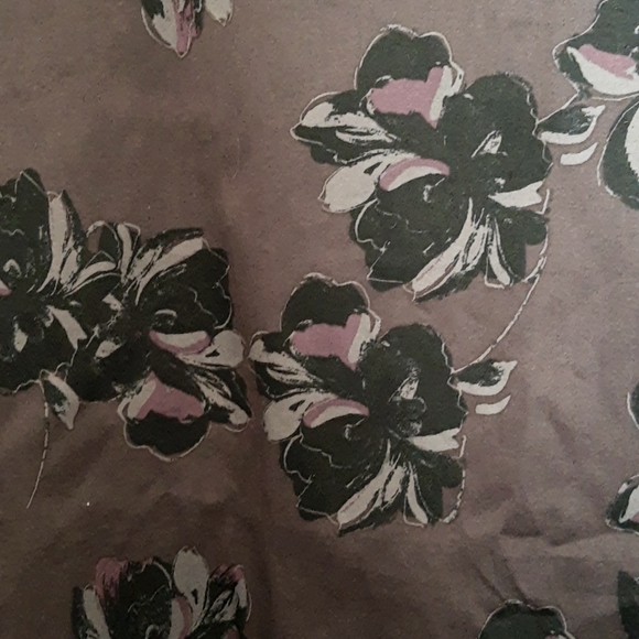 Ann Taylor Purple, Gray, Black Cotton Sateen Floral Skirt, Size 10 Petite Unworn - Picture 2 of 8